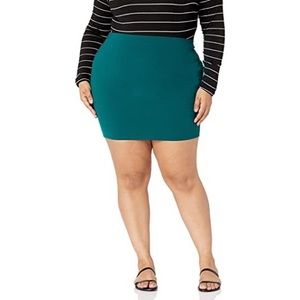 NWT Forever 21 Plus Size Teal Pencil Mini Skirt Size 1X